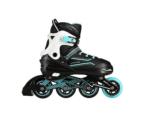 Роликові ковзани NILS EXTREME NA1169A розмір M 35-38, чорно-блакитні