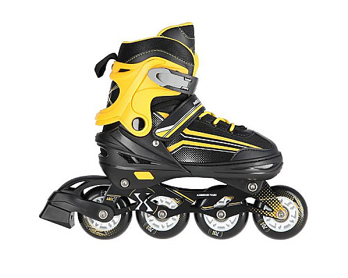 Роликові ковзани 2в1 NILS EXTREME NH18190 розмір M 34-38, чорно-жовті