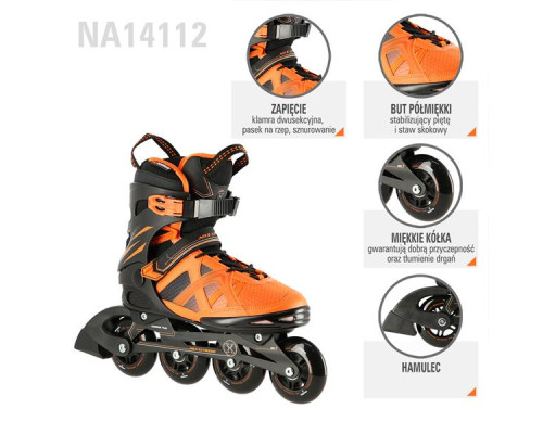 Роликові ковзани NILS EXTREME NA14112 розм.42 чорно-помаранчевий Роликові ковзани NILS EXTREME NA14112 розм.42 чорно-помаранчевий