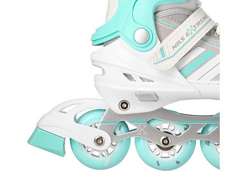Роликові ковзани 2в1 NILS EXTREME NH18191 розмір S 29-33, біло-блакитні