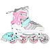 Роликові ковзани 4в1 NILS EXTREME NH18192 розмір S 29-33, біло-рожеві