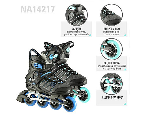 Роликові ковзани NILS EXTREME NA14217 розмір 41 чорно-синій