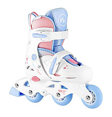 Роликові ковзани 3в1 NILS FUN NJ1190 розмір XS 26-29, біло-блакитні