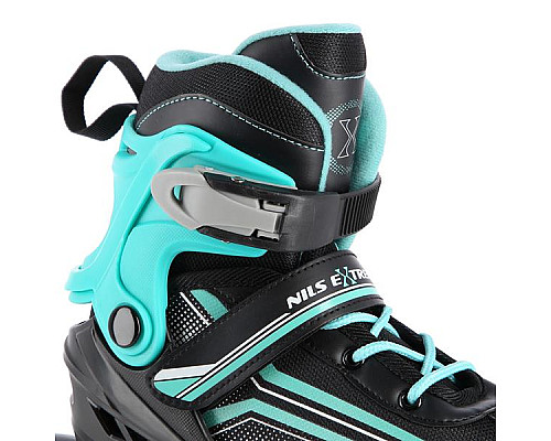 Роликові ковзани 2в1 NILS EXTREME NH18190 розмір M 34-38, чорно-блакитні