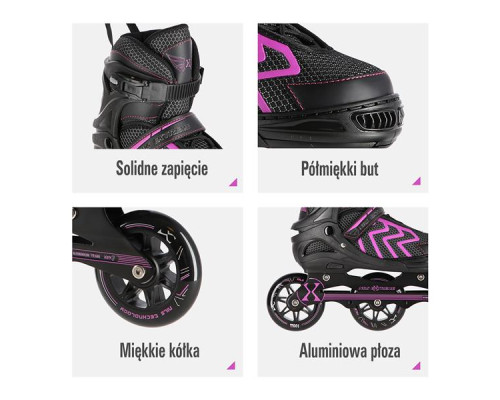 Роликові ковзани NILS EXTREME NA19318 розмір L (39-42) чорно-фіолетовий