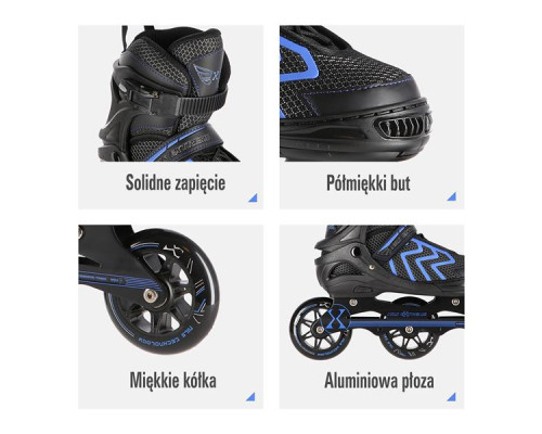 Роликові ковзани NILS EXTREME NA19318 розмір M (35-38) чорно-синій
