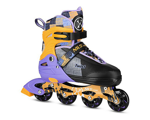 Роликові ковзани NILS EXTREME NA13808 розмір S 31-34,чорно-помаранчеві