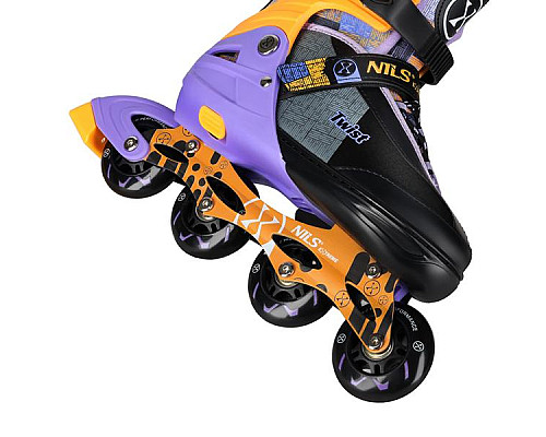 Роликові ковзани NILS EXTREME NA13808 розмір M 35-38, чорно-помаранчеві