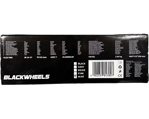 Роликові ковзани Blackwheels Flex Pro M - розмір 34-37, м'ятні