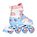 Роликові ковзани з комплектом захисту NILS EXTREME Moonbeam NA0189 розмір S 31-34, блакитно-рожеві