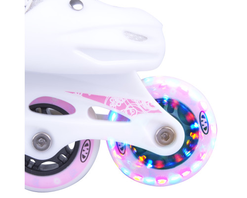 Дитячі регульовані ролики WORKER Diane LED з освітленими колесами - розмір S (31-34)