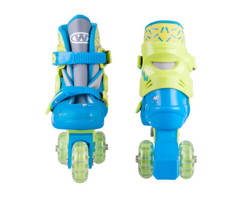 Дитячі ролики WORKER TriGo Skate LED – з освітленими колесами - розмір XS 26-29/Blue