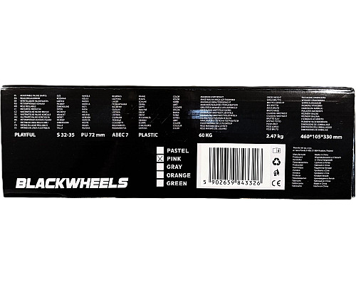 Роликові ковзани Blackwheels Playful S - розмір 32-35, рожеві Роликові ковзани Blackwheels Playful S - розмір 32-35, рожеві