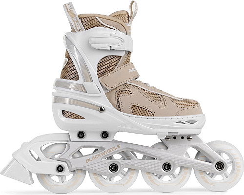 Роликові ковзани Blackwheels Flex Pro M - розмір 34-37, бежеві