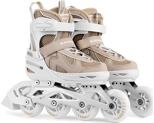 Роликові ковзани Blackwheels Flex Pro M - розмір 34-37, бежеві