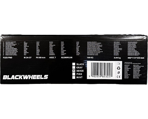 Роликові ковзани Blackwheels Flex Pro M - розмір 34-37, бежеві