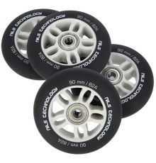 PU 90x24 82A BLACK MAT (4 szt.) + ABEC-9  (8 szt.) SET NILS EXTREME