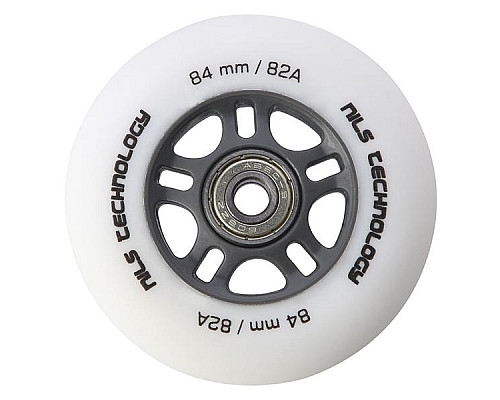 PU 84x24 82A WHITE MAT (4 szt.) + ABEC-9 (8 szt.) SET NILS EXTREME PU 84x24 82A WHITE MAT (4 szt.) + ABEC-9 (8 szt.) SET NILS EXTREME