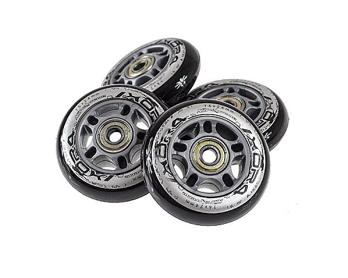 PU 84x24 82A BLACK (4 pcs) + ABEC-9 (8 pcs) SET NILS EXTREME PU 84x24 82A BLACK (4 pcs) + ABEC-9 (8 pcs) SET NILS EXTREME