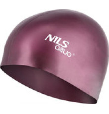 Шапочка для плавання SH77 NILS AQUA – бордовий/розмір універсальний 