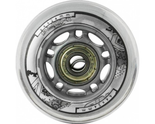 Колеса для роликових ковзанів PU 64x24 82A TRANSPARENT (4 pcs) + ABEC-7 (8 pcs) SET NILS EXTREME - прозорі
