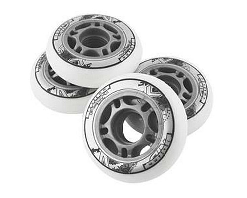 Колеса для роликових ковзанів PU 64x24 82A  (4 pcs) + ABEC-7 (8 pcs) SET NILS EXTREME - білий