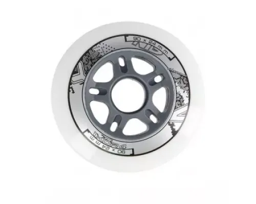 Колеса для роликових ковзанів PU 90x24 82A  NILS EXTREME - 4 шт./білі