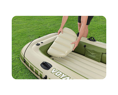 Човен надувний Bestway Voyager X3 Raft 294 х 137 см, зелено-бежевий