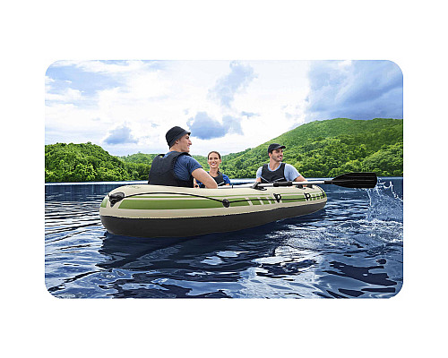 Човен надувний Bestway Voyager X3 Raft 294 х 137 см, зелено-бежевий