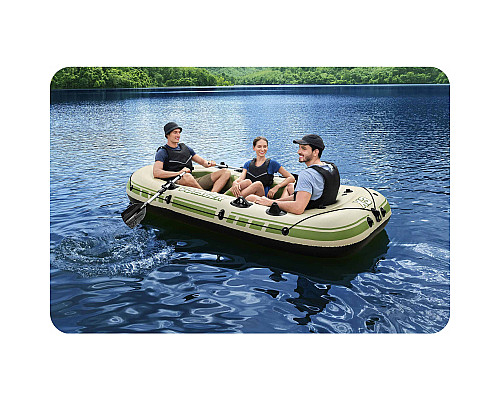 Човен надувний Bestway Voyager X3 Raft 294 х 137 см, зелено-бежевий