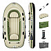 Човен надувний Bestway Voyager X3 Raft 294 х 137 см, зелено-бежевий