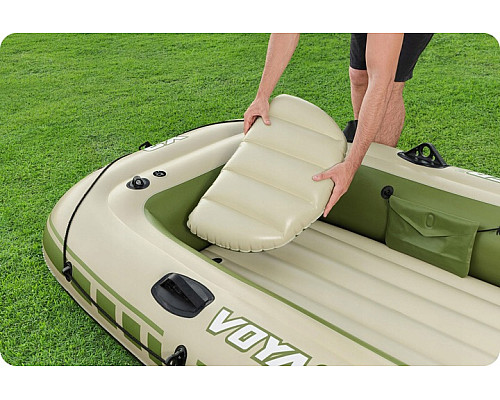Човен надувний Bestway Voyager X3 Raft 294 х 137 см, зелено-бежевий