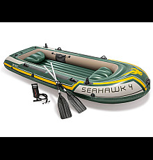 Човен надувний Intex Seahawk 4 351 x 145 x 48 см, зелений