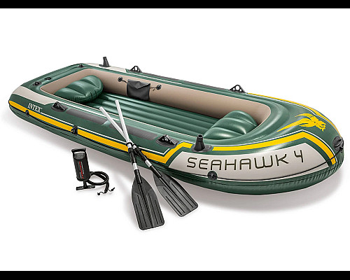 Човен надувний Intex Seahawk 4 351 x 145 x 48 см, зелений