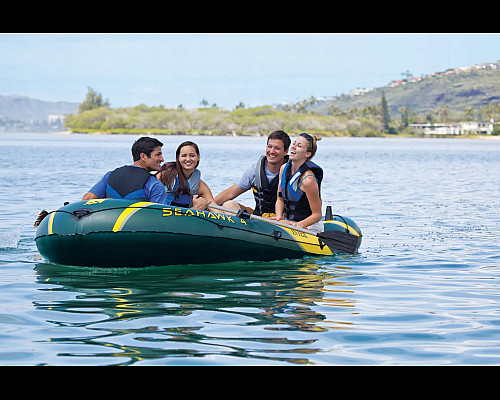 Човен надувний Intex Seahawk 4 351 x 145 x 48 см, зелений