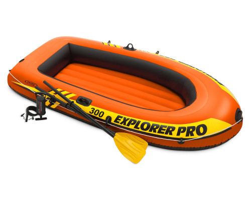 Човен Explorer PRO 300 комплект весла + насос 244 x 117 x 36 см INTEX 58358