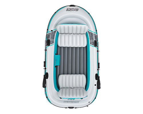Човен надувний Bestway Hydro-Force Adventure Elite X4 315 х 165 см, блакитно-сірий