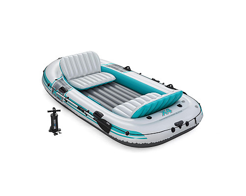 Човен надувний Bestway Hydro-Force Adventure Elite X4 315 х 165 см, блакитно-сірий