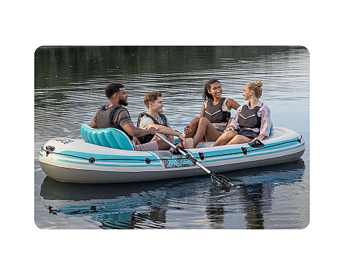 Човен надувний Bestway Hydro-Force Adventure Elite X4 315 х 165 см, блакитно-сірий