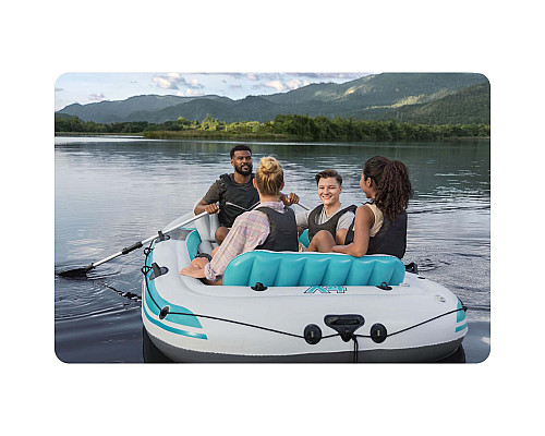 Човен надувний Bestway Hydro-Force Adventure Elite X4 315 х 165 см, блакитно-сірий