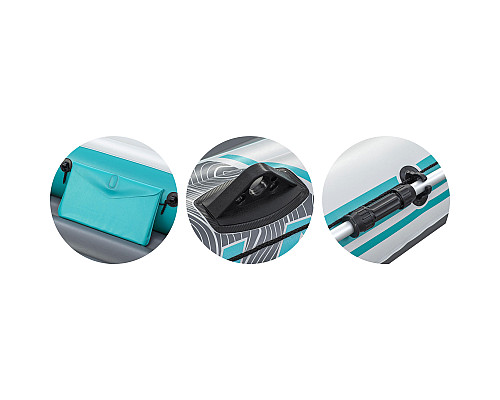 Човен надувний Bestway Hydro-Force Adventure Elite X4 315 х 165 см, блакитно-сірий