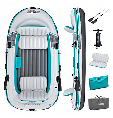 Човен надувний Bestway Hydro-Force Adventure Elite X4 315 х 165 см, блакитно-сірий