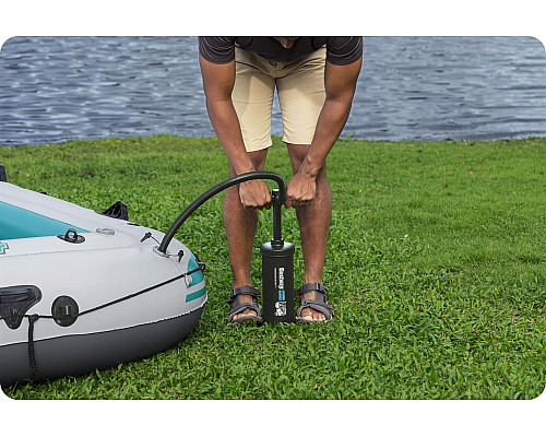 Човен надувний Bestway Hydro-Force Adventure Elite X4 315 х 165 см, блакитно-сірий