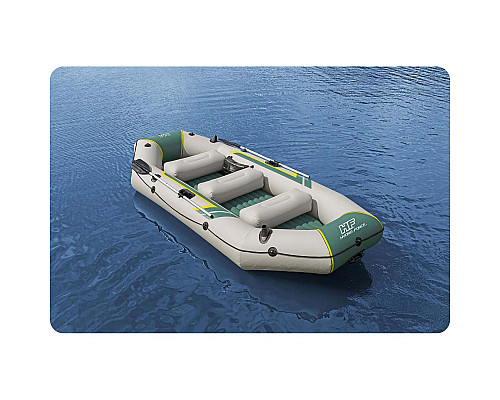 Човен надувний Bestway Hydro-Force Ranger Elite X4320 х 148 см, зелено-бежевий
