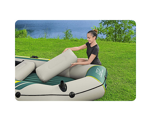Човен надувний Bestway Hydro-Force Ranger Elite X4320 х 148 см, зелено-бежевий
