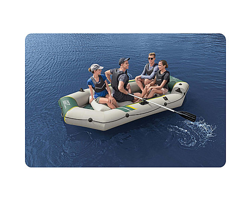 Човен надувний Bestway Hydro-Force Ranger Elite X4320 х 148 см, зелено-бежевий