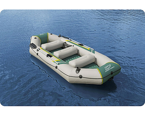 Човен надувний Bestway Hydro-Force Ranger Elite X4320 х 148 см, зелено-бежевий