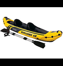 Каяк надувний Intex EXPLORER K2 312 x 91 x 51 см, жовто-сірий