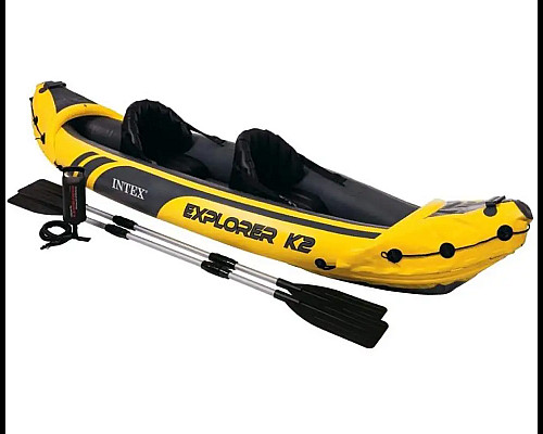 Каяк надувний Intex EXPLORER K2 312 x 91 x 51 см, жовто-сірий