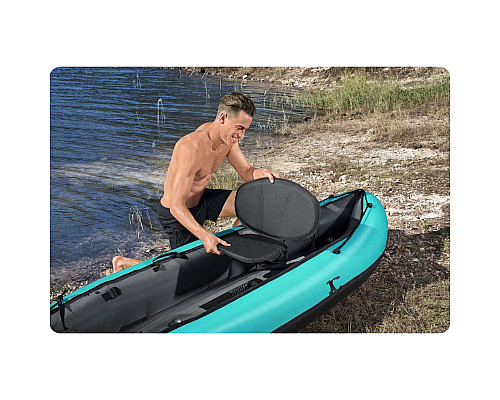 Каяк надувний Bestway Hydro-Force Ventura Elite X1 280 х 86 см, блакитно-чорний
